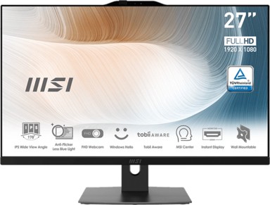 MSI AiO računalo Modern AM272P 12M-1099XEU / Intel Core i5, 27", 1920x1080, 8GB, 500GB SSD, bez OS-a, crni